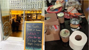Los clientes de este bar de Nueva York que gastan 50 d&oacute;lares reciben un rollo de papel higi&eacute;nico gratis, un producto muy demandado en la crisis del coronavirus.&nbsp;El Patent Pending, un caf&eacute; de Manhattan, ofrece c&oacute;cteles para llevar en frascos&nbsp;de vidrio cerrados y vasos de caf&eacute; de cart&oacute;n.