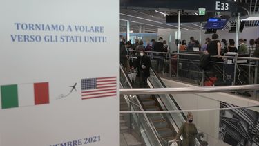 El Aeropuerto Fiumicino Leonardo Da Vinci cerca de Roma en Italia, el 8 de noviembre del 2021.&nbsp;