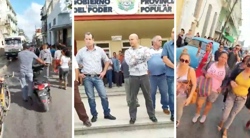 Protesta en Santa Clara, 12 de marzo de 2020.