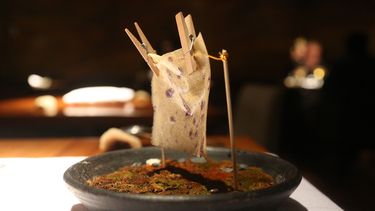 Uno de los platos del menú de degustación del restaurante 1087, ubicado en el exclusivo distrito de San Isidro en Lima.