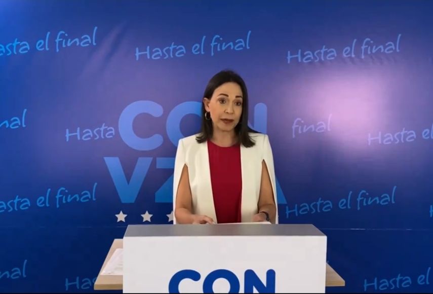 María Corina Machado, candidata de la oposición en Venezuela, intervino en sesión en la ONU. &nbsp;