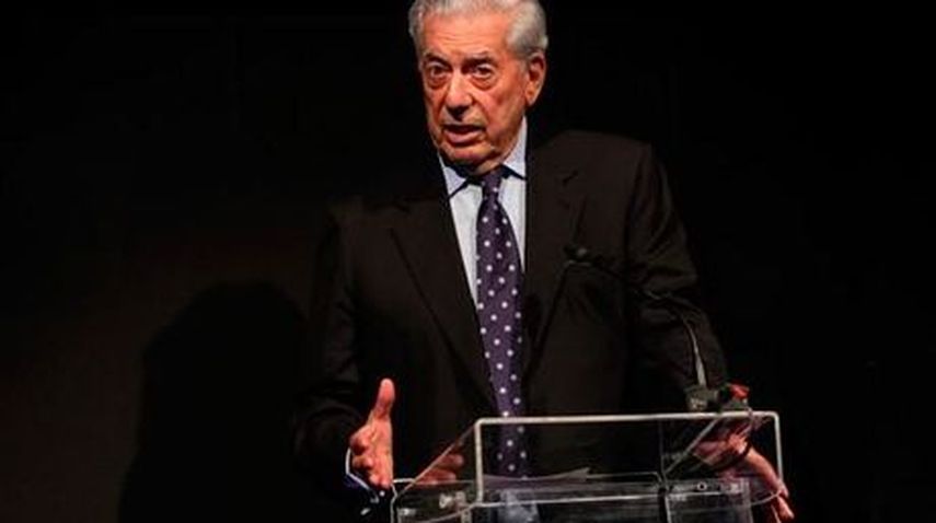 Mario Vargas Llosa, durante su participación en la 71 Asamblea General de la SIP. (TWITTER)