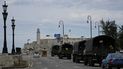 Camiones militares patrullan a lo largo del malecón en La Habana, Cuba, el lunes 15 de noviembre de 2021. El gobierno prohibió una marcha de oposición en la jornada. Camiones militares patrullan a lo largo del malecón en La Habana, Cuba, el lunes 15 de noviembre de 2021. El gobierno prohibió una marcha de oposición en la jornada.
