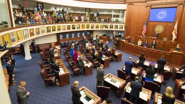 Vista parcial del Congreso de la Florida, donde se discuten las propuestas de ley y se realiza la votación.