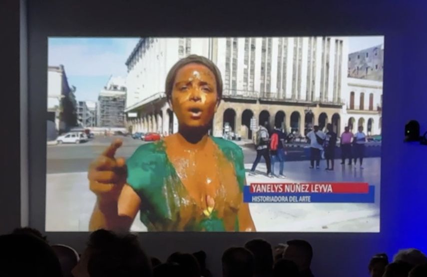 Yanelys Nuñez Leyva, integrante del Movimiento San Isidro; otra de las voces que suma al material audiovisual.