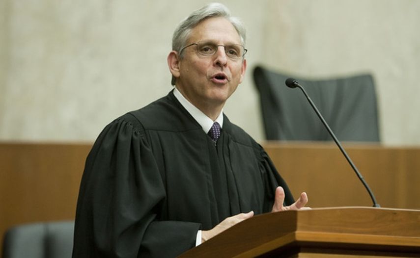 Merrick Garland, durante un discurso en la Corte (ARCHIVO)
