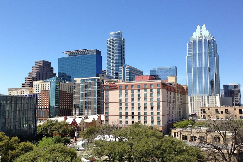 Vista panorámica de Austin, capital de Texas, EEUU.