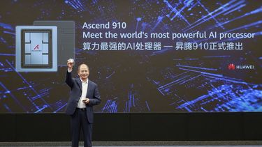 &nbsp;Eric Xu, presidente rotatorio de Huawei, durante la presentación del procesador Ascend 910 y la plataforma MindSpore.&nbsp; 