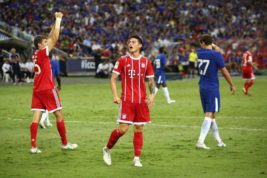 James tuvo varias ocasiones de peligro pero todavía no se ha podido estrenar como goleador con su nuevo club.