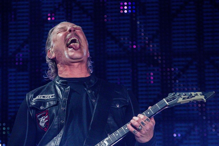 James Hetfield, de la banda estadounidense Metallica, en un concierto en Madrid el pasado mayo.