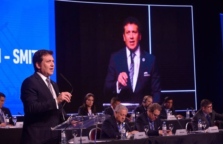 Dominguez presidió el congreso ordinario de Conmebol celebrado en Buenos Aires.