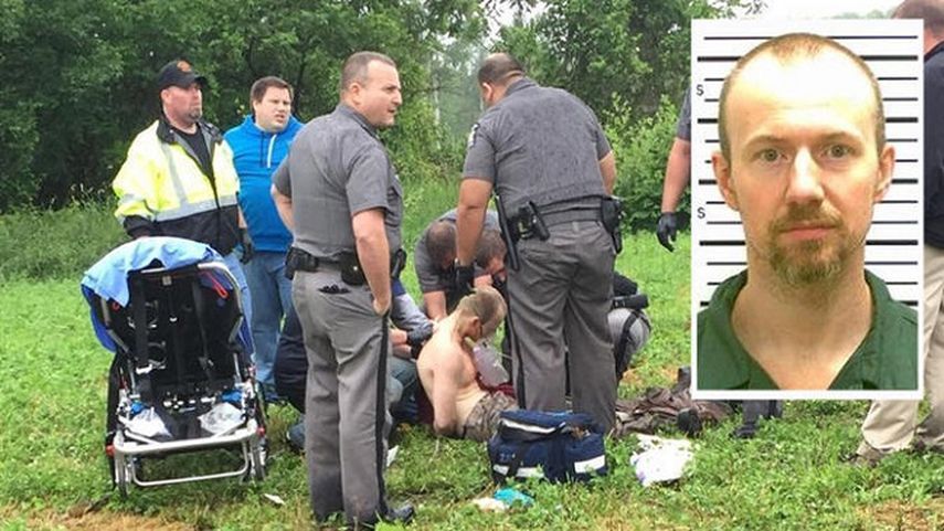 Momento de la captura de David Sweat durante el operativo en la frontera con Canadá. (EFE)