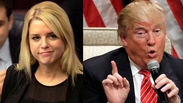 Pam Bondi, fiscal general de Florida, y el precandidato republicano Donald Trump. (CAPTURAS DE PANTALLA)