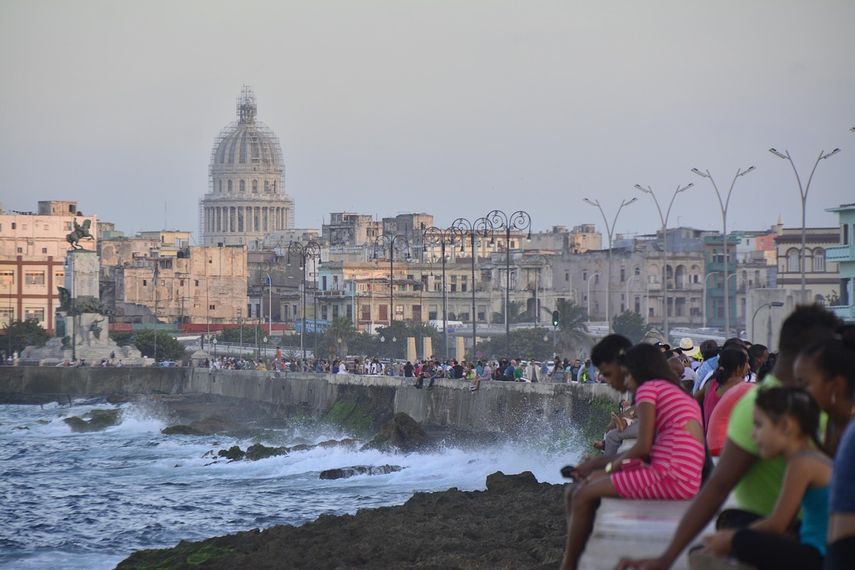 Vista parcial del malecón habanero.&nbsp;
