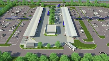 Plano del Tamiami Station Park & Ride.