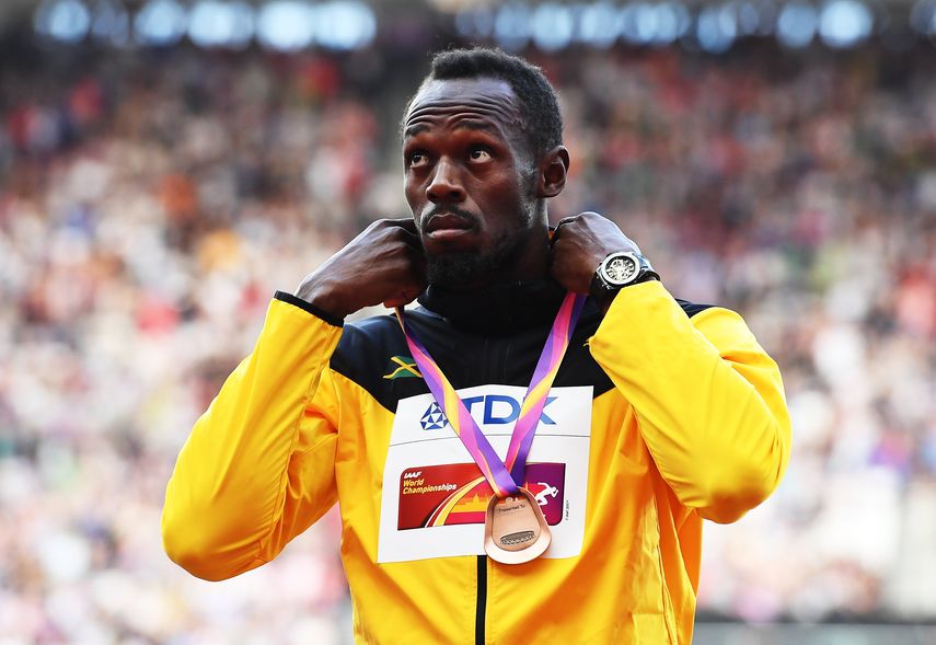 Bolt solo alcanzó el bronce en la final de los 100 metros.