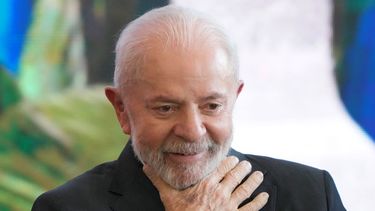 El presidente brasileño Luiz Inácio Lula da Silva sonríe durante una ceremonia en el palacio presidencial del Planalto, el miércoles 21 de agosto de 2024, en Brasilia, Brasil.&nbsp;