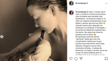 Fernanda Castillo y su bebé Liam.