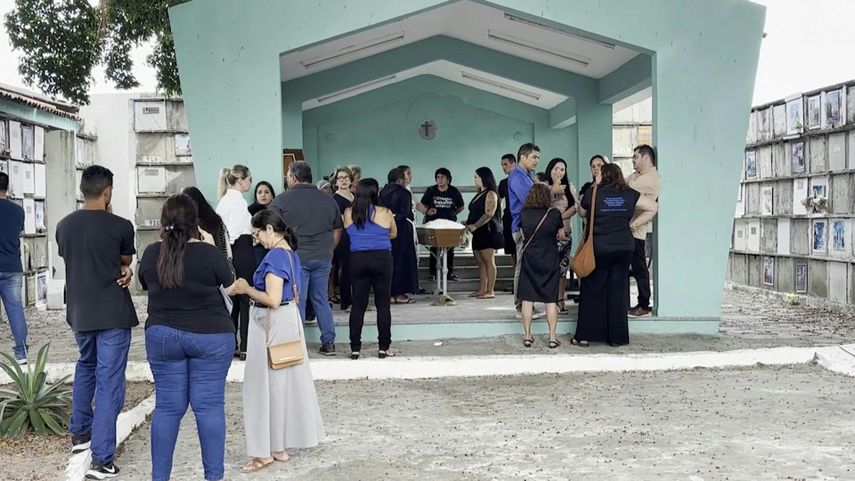 Funeral de Gerson de Melo Machado, de 19 años.&nbsp;