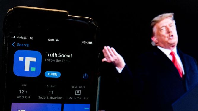 Truth Social, la red social del expresidente Donald Trump.