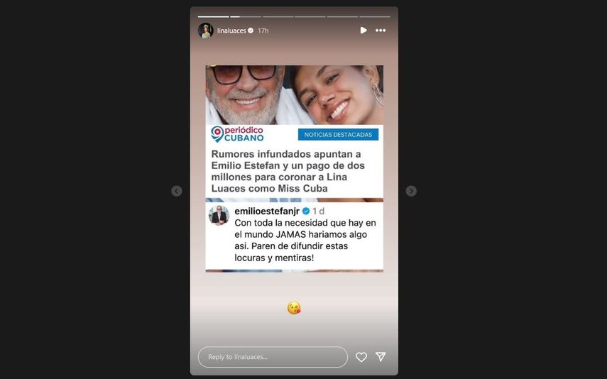 Emilio Estefan y Lina Luaces rechazan acusación sobre pago por la corona. 