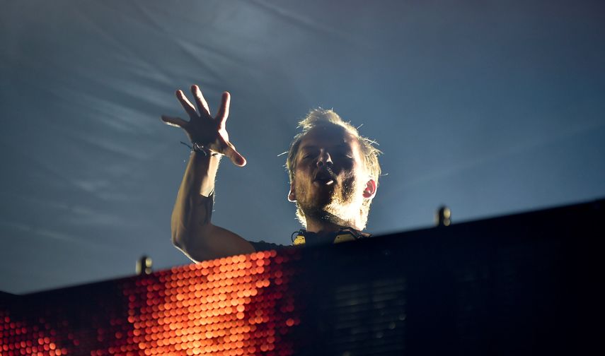 El artista y DJ sueco Avicii, durante una actuación en el festival de Pildammsparken, en Malmö, Suecia, 5 de agosto de 2016. 