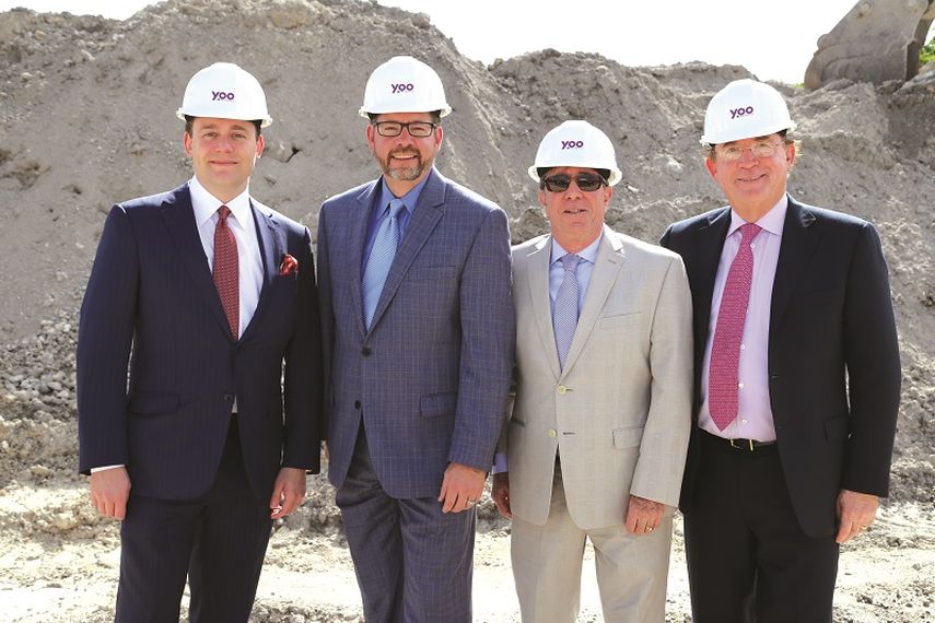  Scott Leventhal, Mayor Michael Ryan, Michel Besso y Joseph Kavana. (MATTHEW HOYOS/CORTESIA LEVY PR)