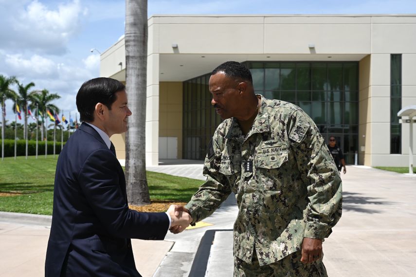 El secretario de Estado de Estados Unidos, Marco Rubio, visita la sede del Mando Sur en Florida-&nbsp;