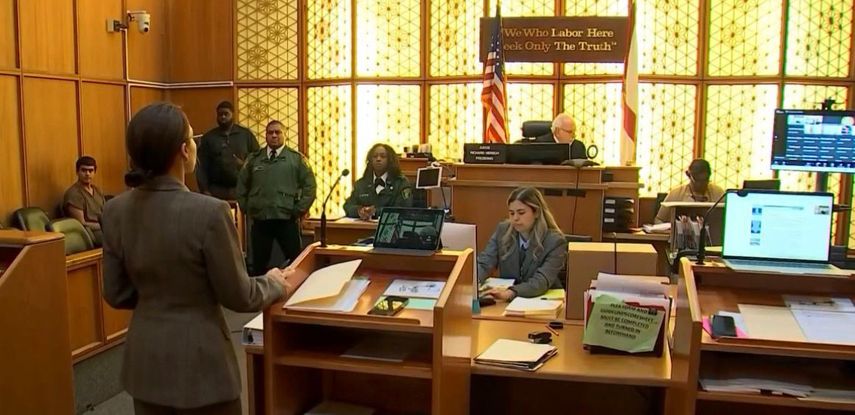 Momento de la comparencia de este martes ante el Tribunal del Circuito Judicial Once de Florida.