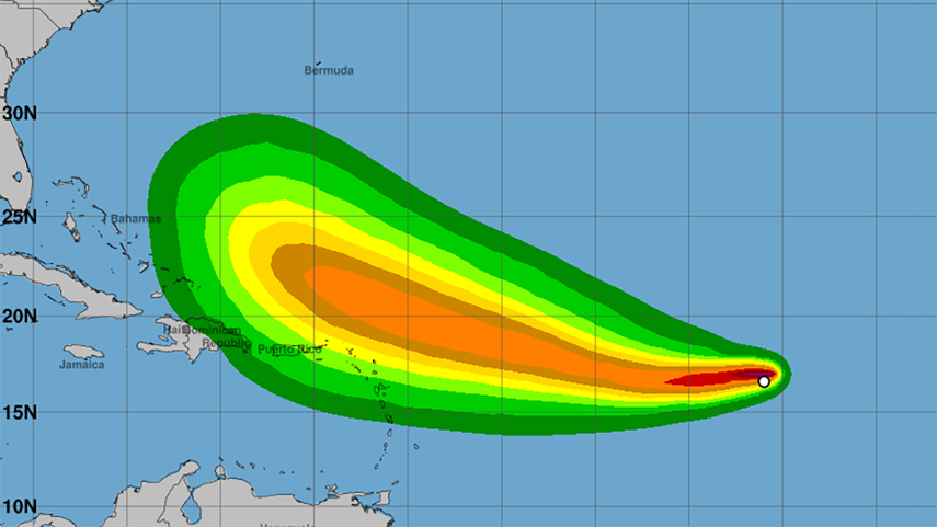 La tormenta tropical Erin avanza con rumbo incierto.
