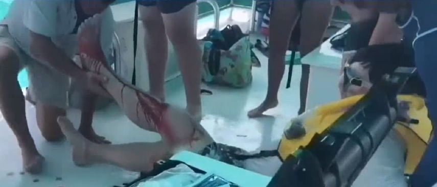 Tripulante de una embarcación saltó al agua para ayudar a la&nbsp;víctima.
