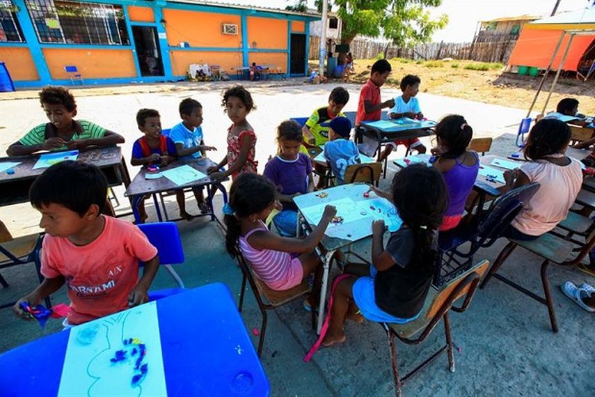 Albergue de niños que fueron víctimas del sismo. (EFE)