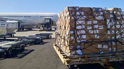 La donación enviada a Cuba como parte de la ayuda humanitaria de República Dominicana.