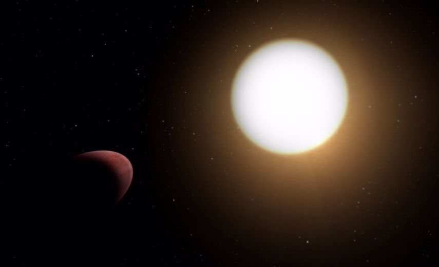 Un exoplaneta es deformado como un balón de rugby por su estrella