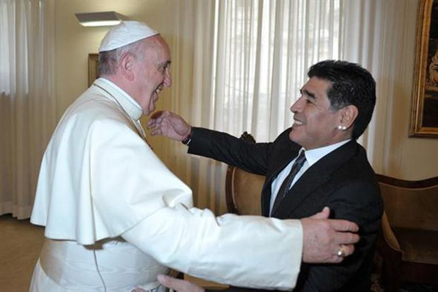 El jugador argentino se reunió con la máxima autoridad de la iglesia católica