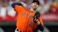 Justin Verlander, abridor de los Astros de Houston, hace un lanzamiento en el quinto juego de la Serie Mundial ante los Filis de Filadelfia, el jueves 3 de noviembre de 2022&nbsp;