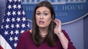 Sarah Sanders, portavoz de la Casa Blanca.