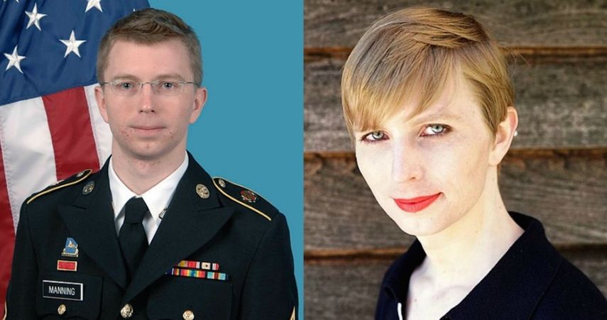 Chelsea (a la derecha), antes&nbsp;Bradley Manning (izq).