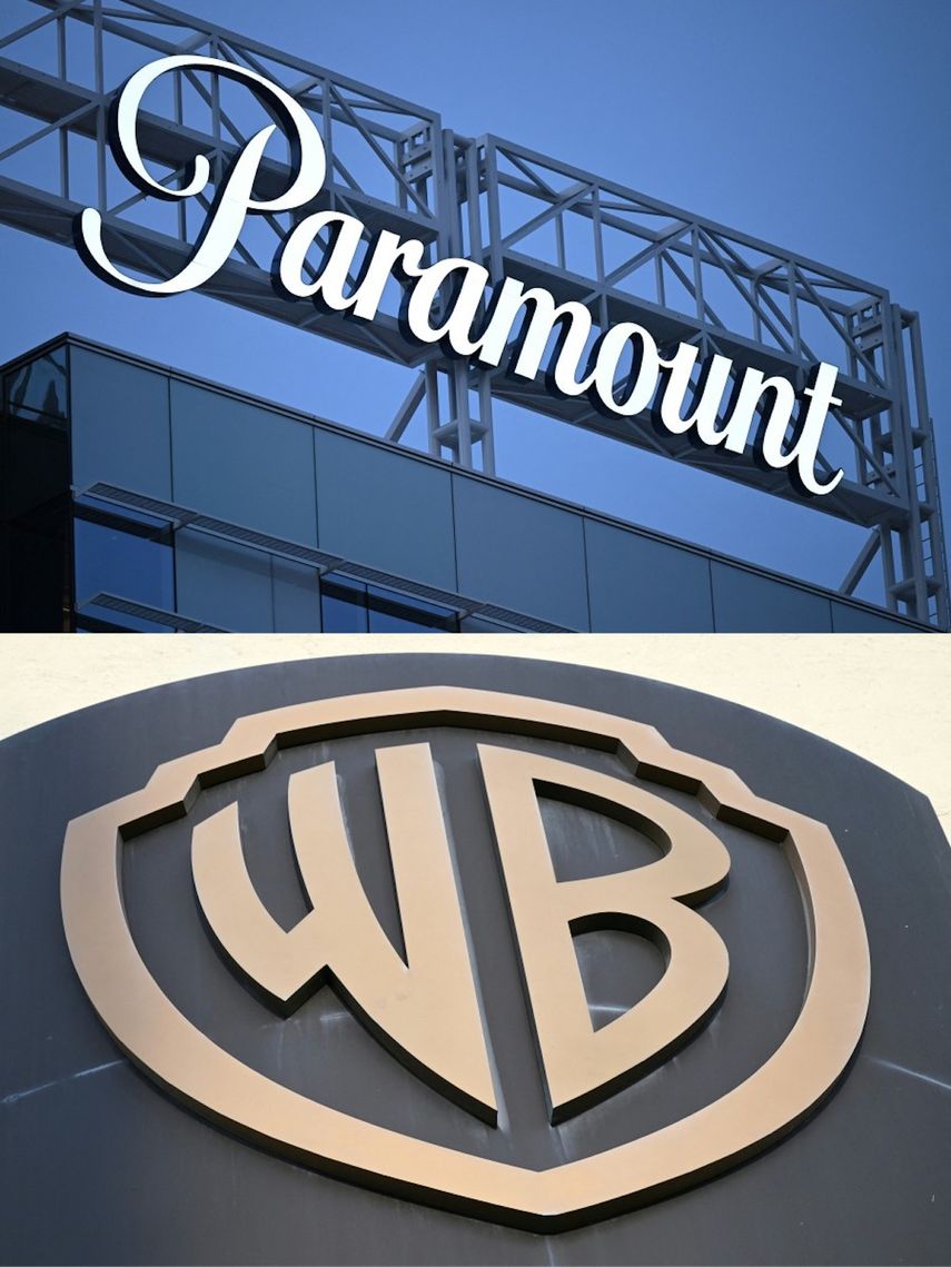 Collage de los logos de Paramount y Warner Bros.&nbsp;