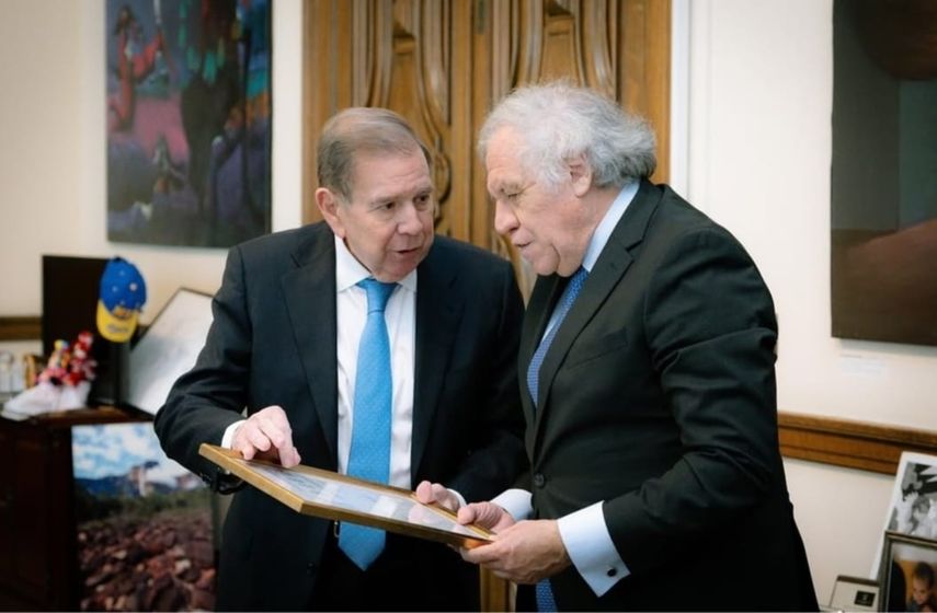 En enero de este año, Edmundo González Urrutia se reunió en Washington con Luis Almagro, a quien presentó una de las actas de votación de las elecciones presidenciales de 2024