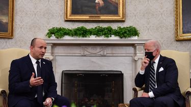 El presidente Joe Biden y el primer ministro deI srael Naftali Bennett durante un encuentro en la Casa Blanca.