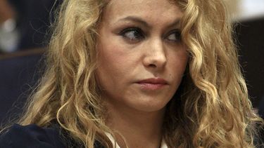 Paulina Rubio en un tribunal del condado de Dade en Miami. (AP)