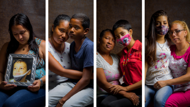 Niños venezolanos a la espera de trasplante de médula ósea. El primero por la izq., fallecido.&nbsp;