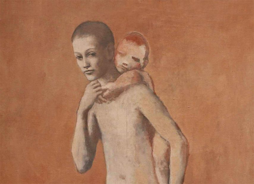 Detalle de la pieza Dos hermanos realizada en 1906. (EFE)