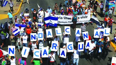Miles de campesinos protestan por la construcción del Canal Interoceánico.&nbsp;