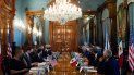 La vicepresidenta de Estados Unidos Kamala Harris y el presidente mexicano Andrés Manuel López Obrador encabezan una reunión bilateral en el Palacio Nacional en la Ciudad de México. La vicepresidenta de Estados Unidos Kamala Harris y el presidente mexicano Andrés Manuel López Obrador encabezan una reunión bilateral en el Palacio Nacional en la Ciudad de México.