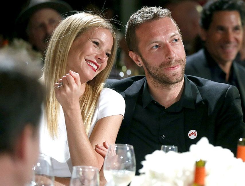 La actriz Gwyneth Paltrow y el líder de la banda Coldplay, Chris Martin. (AP). 