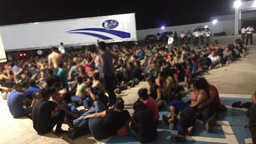 Migrantes rescatados por el Instituto Nacional de Migraciones de México