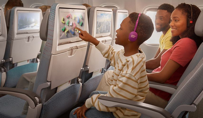 Emirates, Boeing 777-300ER, Economy Class.