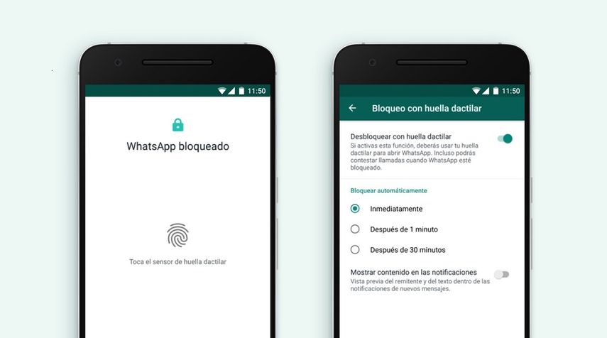&nbsp;La nueva funci&oacute;n de bloqueo mediante huella dactilar de WhatsApp est&aacute; disponible para sistema Android.&nbsp;